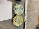 Vtg Cortland 333 Fly Line Cleaner tins Montgomery Ward Dressing Fishing collect!