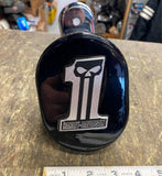Custom Black #1 Willie Dark Horn Ass Cover Harley touring Softail dyna FLH Glide