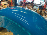 Real Teal Front Fender Harley Heritage Softail W Trim light Emblems 2001 FLSTC