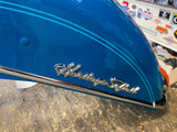 Real Teal Front Fender Harley Heritage Softail W Trim light Emblems 2001 FLSTC