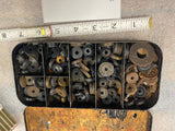 Vtg Golden State Washers Tin Box Plumber Radiator Rubber Faucet Sink Lot Tools!