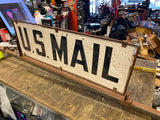Vtg U.S Mail Post Office Delivery Sign Roof Mount Advertising 50's Collectibe!