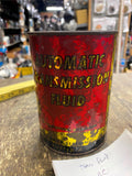 Vtg Full RC Automatic Transmission Fluid Power steering Oil Can Metal Auto Truck