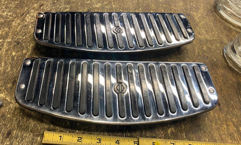 Chrome Rubber Floorboard inserts Harley Touring Glide FlH heritage Ultra Classic
