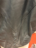 NEW Unik Premium Motorcycle XXL Jacket Black Leather Women Zipper Lined