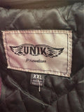 NEW Unik Premium Motorcycle XXL Jacket Black Leather Women Zipper Lined