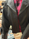 NEW Unik Premium Motorcycle XXL Jacket Black Leather Women Zipper Lined
