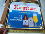 Kingsbury Beer 1986 Tin Sign 14" Heillman Breweriana Advertising Bar room Tavern