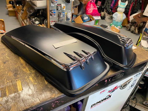 Saddlebag Lids Harley Touring FLH Street Road Glide Ultra Classic 93-13 Trim chr