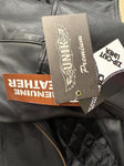 NEW Unik Premium Motorcycle LARGE Jacket Black Leather Women Zipper Lined