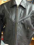 NEW WOMANS MOTORCYCLE YUKON LEATHER JACKET SZ 16 ZIP OUT LINER CONCEALED POCKETS