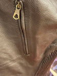 NEW WOMANS MOTORCYCLE YUKON LEATHER JACKET SZ 16 ZIP OUT LINER CONCEALED POCKETS
