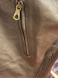 NEW WOMANS MOTORCYCLE YUKON LEATHER JACKET SZ 16 ZIP OUT LINER CONCEALED POCKETS