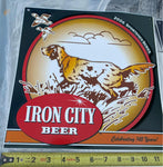Vtg 06 Iron City Beer Sportsman Hunting Dog Breweriana Advertising Tavern Sign!