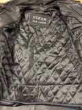 NEW WOMANS MOTORCYCLE YUKON LEATHER JACKET SZ 16 ZIP OUT LINER CONCEALED POCKETS