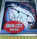 Vtg 2006 Iron City Beer Sportsman Fishing Sign Breweriana Advertising Tavern Bar