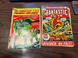 Vintage 1970s Lot Of 2 Marvel Comic Books Doctor Doom Fantastic Four