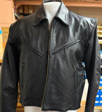 NEW WOMANS MOTORCYCLE YUKON LEATHER JACKET SZ 16 ZIP OUT LINER CONCEALED POCKETS
