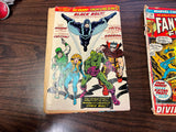 Vintage 1970s Lot Of 2 Marvel Comic Books Doctor Doom Fantastic Four