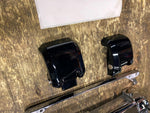 HogWorkz Tour Pak Hinges black OEM latch Chrome Harley 14^ Touring FLH GLIDE