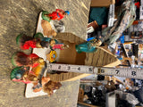 Vtg 50's Nativity Set Hard Plastic Christmas Display Manger Baby jesus Wise Men!