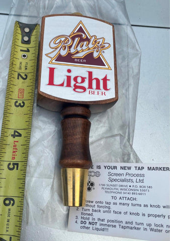 Blatz Light Beer Tap Vtg Breweriana Advertising Sign Man Cave Tavern Bar Room!