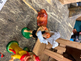 Vtg 60s Nativity Set Hard Plastic Christmas Display Manger Baby jesus Wise Men!