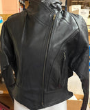 NEW LEATHER GALLERY LADIES LARGE LEATHER JACKET BUTTON OUT LINER