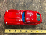 50's Bandai Jaguar XKE E type Tin Toy Japan Friction Car Vtg Pressed Steel Red!