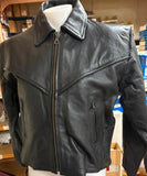NEW WOMANS MOTORCYCLE YUKON LEATHER JACKET SZ 12 ZIP OUT LINER CONCEALED POCKETS
