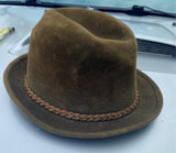 Vtg Fedora Olive Green Hat 1923 Grand Prix Italy Ceridaza Zoot Suit Mens Antique