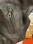 NEW WOMANS MOTORCYCLE YUKON LEATHER JACKET SZ 12 ZIP OUT LINER CONCEALED POCKETS
