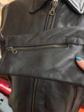 NEW WOMANS MOTORCYCLE YUKON LEATHER JACKET SZ 12 ZIP OUT LINER CONCEALED POCKETS