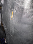 NEW WOMANS MOTORCYCLE YUKON LEATHER JACKET SZ 12 ZIP OUT LINER CONCEALED POCKETS