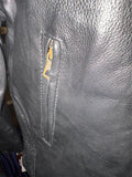 NEW WOMANS MOTORCYCLE YUKON LEATHER JACKET SZ 12 ZIP OUT LINER CONCEALED POCKETS