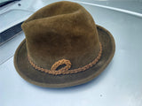 Vtg Fedora Olive Green Hat 1923 Grand Prix Italy Ceridaza Zoot Suit Mens Antique