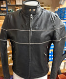 NEW CYCLE LEATHER UNISEX LARGE LEATHER JACKET ZIP OUT LINER VENTED