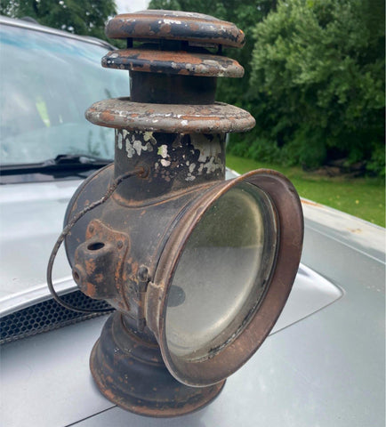 Vtg Dietz Union Driving Lamp Lantern Auto Truck antique Carriage Kerosene Teens!