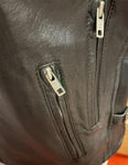 NEW CYCLE LEATHER UNISEX LARGE LEATHER JACKET ZIP OUT LINER VENTED