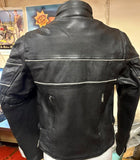NEW CYCLE LEATHER UNISEX LARGE LEATHER JACKET ZIP OUT LINER VENTED
