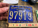 1940 Pennsylvania Resident Hunting License tag Metal Vtg PA Game Commission Hunt