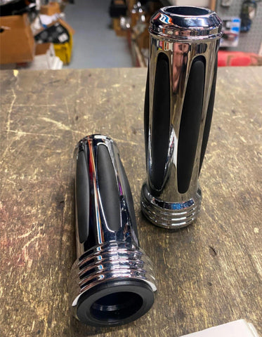 Show Chrome Big Bike Comfort Raised Handlebar Grips Honda Goldwing GL1800 Custom