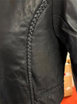 NEW UNIK ULTRA LEATHER JACKET MOTORCYCLE LADIES SIZE EXTRA LARGE BRAID TRIM