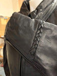NEW UNIK ULTRA LEATHER JACKET MOTORCYCLE LADIES SIZE EXTRA LARGE BRAID TRIM