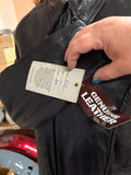 NEW UNIK ULTRA LEATHER JACKET MOTORCYCLE LADIES SIZE EXTRA LARGE BRAID TRIM