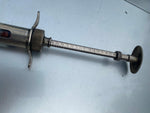 Vtg Medical Syringe Doctor Veterianary Glass Steel Antique 1890's Surgical Tools