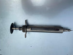 Vtg Medical Syringe Doctor Veterianary Glass Steel Antique 1890's Surgical Tools