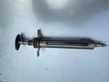 Vtg Medical Syringe Doctor Veterianary Glass Steel Antique 1890's Surgical Tools