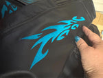 UNIK PREMIUM LADIES 2X-LARGE LEATHER JACKET BLUE EMBROIDER VENTED ZIP OUT LINING