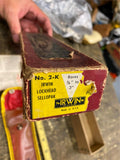 Vtg Irwin No. 2 Expansive Auger Drill Bit Orig Box Wood working tools USA Patter